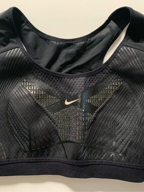 #29 Nike Black High-Impact Sports Bra with Swoosh